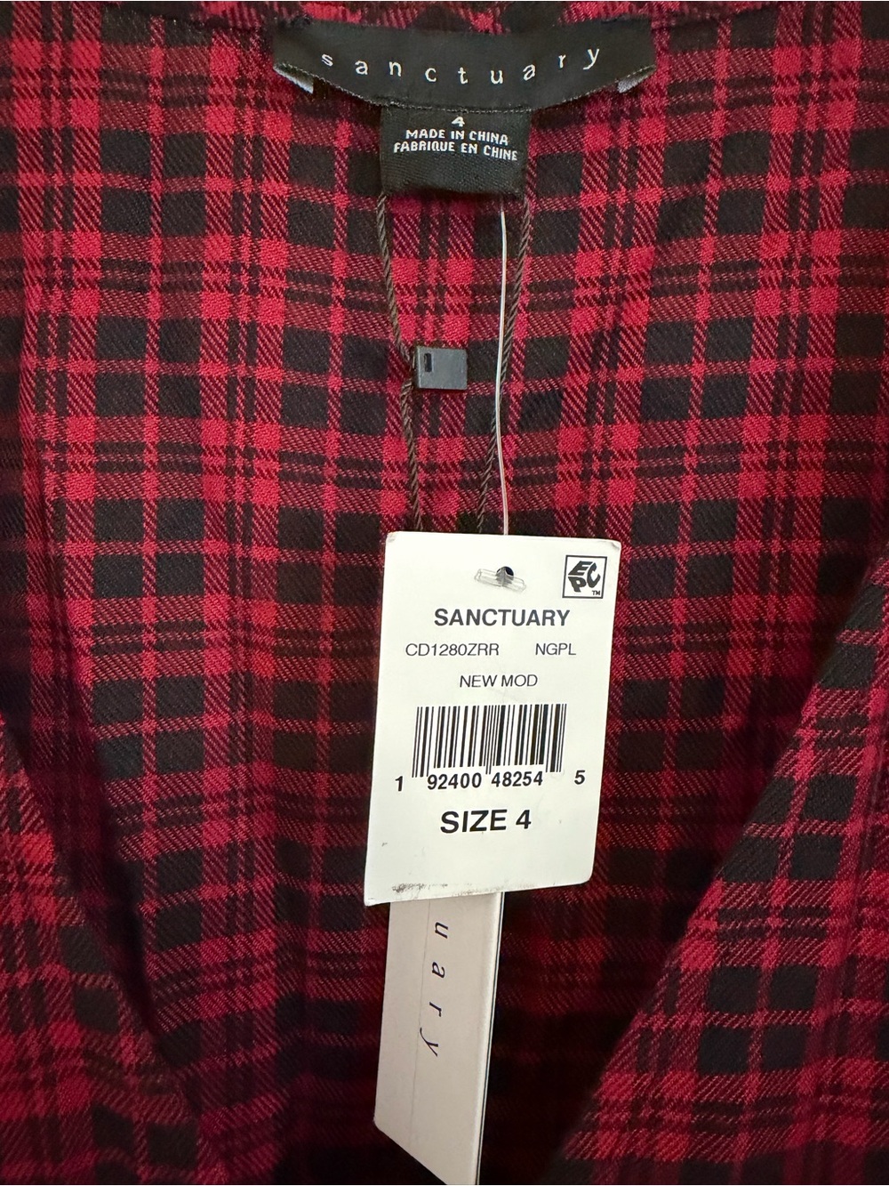 Cute Plaid Wrap Dress by Sanctuary. - Picture 4 of 7